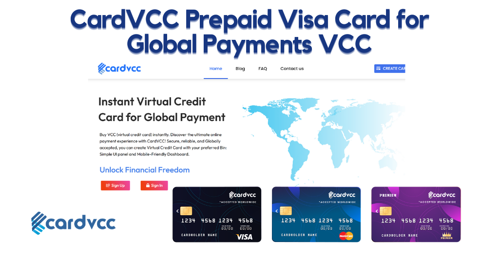 CardVCC Prepaid Visa Card for Global Payments VCC