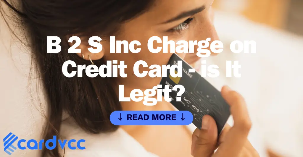 B 2 S Inc Charge on Credit Card