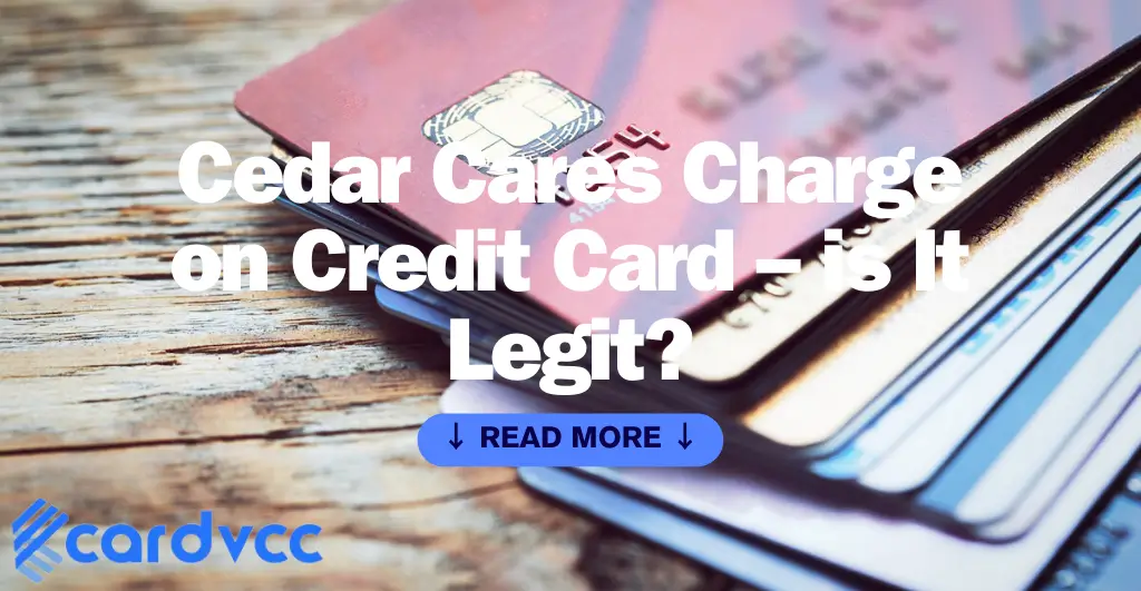 Cedar Cares Charge on Credit Card