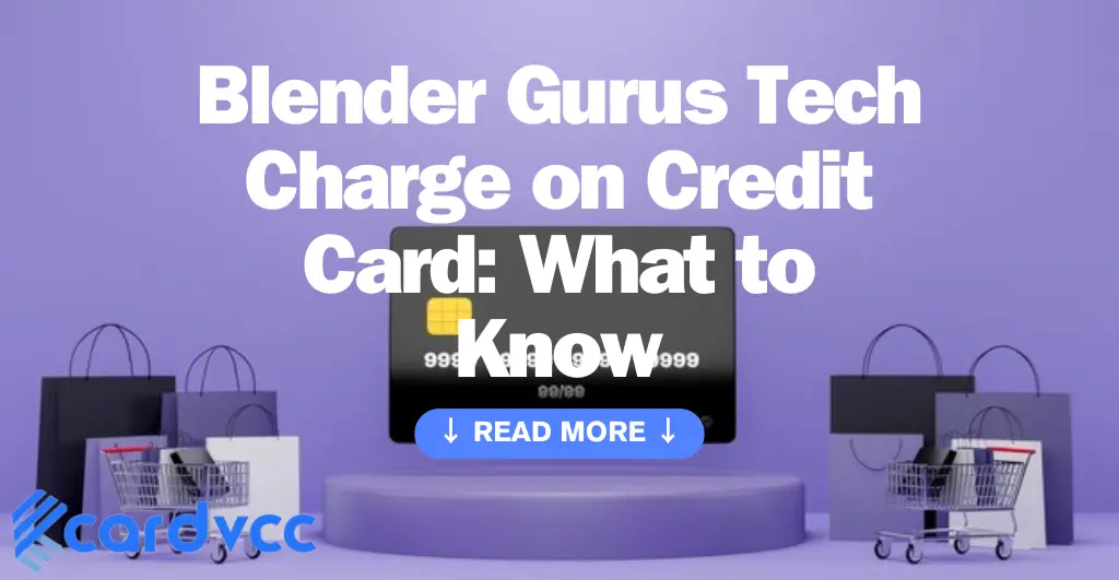 Blender Gurus Tech Charge on Credit Card