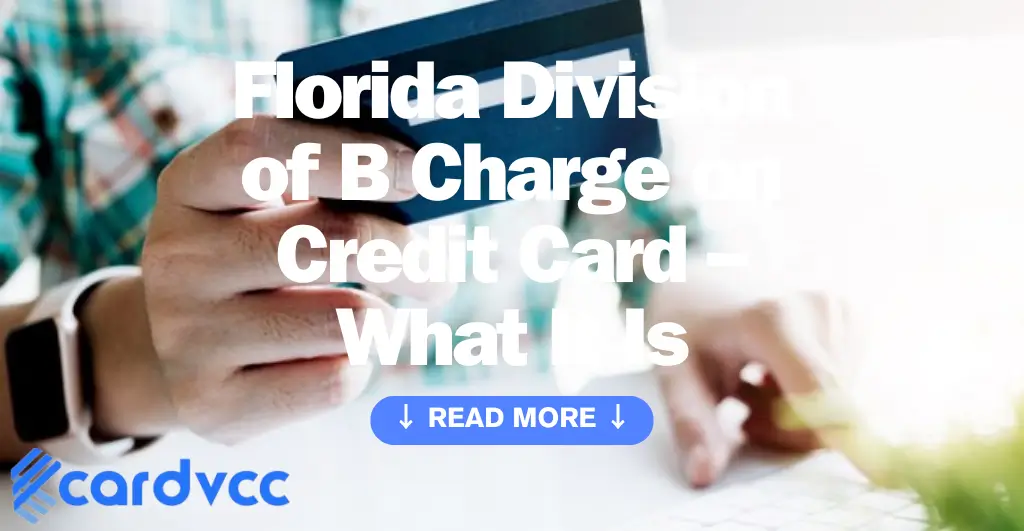 Florida Division of B Charge on Credit Card