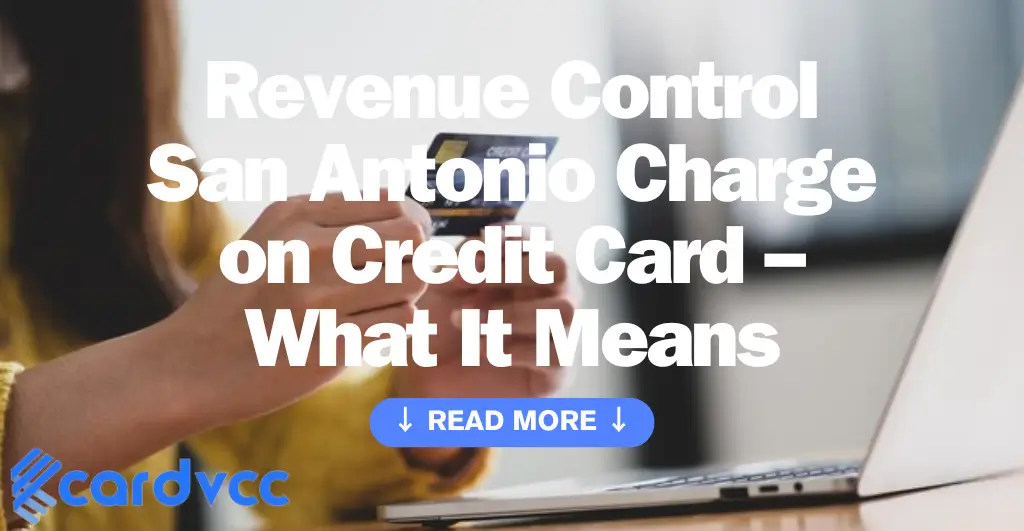 Revenue Control San Antonio Charge on Credit Card