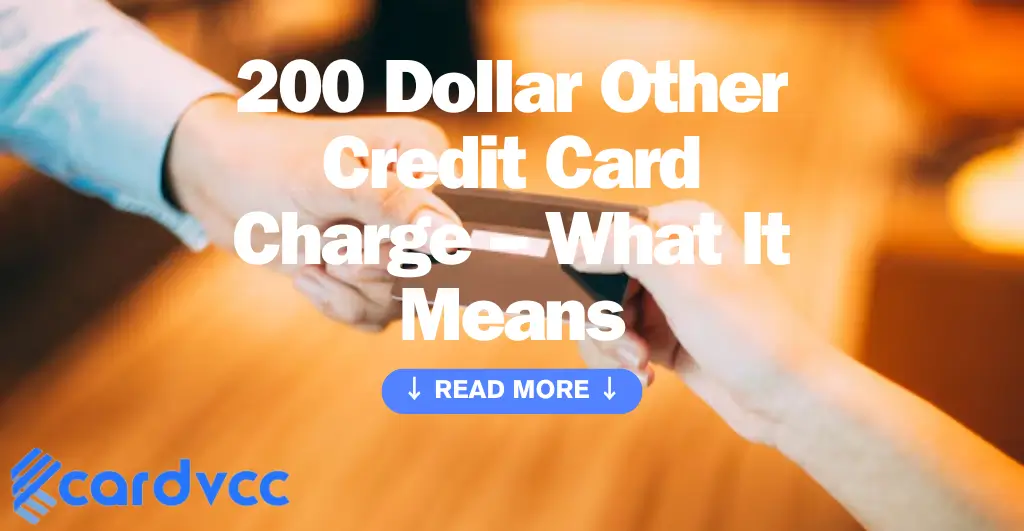 200 Dollar Other Credit Card Charge